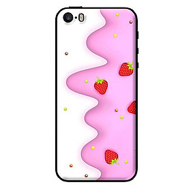 Ốp in cho iPhone 5s Họa Tiết Dâu - Hàng chính hãng