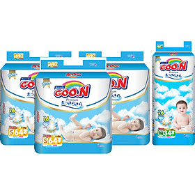 Combo 3 Gói Tã Dán Goo.n Premium Cực Đại M60 (60 Miếng) - Tặng 1 Tã Dán Đại M34 (34 Miếng)