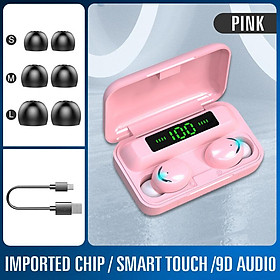 Bluetooth 5.0 9D Stereo Thể Thao Chống Thấm Nước Tai Nghe Nhét Tai Tai Nghe Có Micro TWS 2200MAh Sạc Hộp Tai Nghe Không Dây