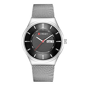 Đồng hồ đeo tay thời trang nam CURREN 8311, dây đeo bằng thép không gỉ -Màu Đen trắng