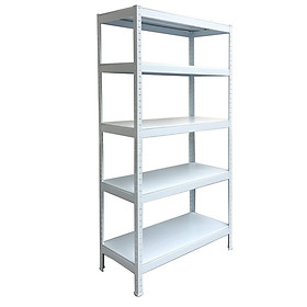 Mua Kệ 5 tầng tấm thép màu trắng 100cm