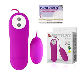 Máy massage rung 12 tần số Prettylove Eunice mềm mịn không thấm nước, 12 chế độ rung siêu mạnh, làm bằng nhự ABS cao cấp, sử dụng bin thiết kế nhỏ gọn, không gây tiếng ồn khi hoạt động tặng bao cao su power men trơn