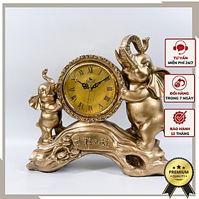 Mua Đồng hồ để bàn hình tượng con voi mang phong cách tân cổ điển sang trọng DH59.