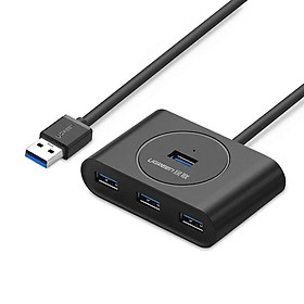 Ugreen UG50263CR113TK 25CM Màu Đen USB 3.0 Hub 4 Port With Power Port - HÀNG CHÍNH HÃNG