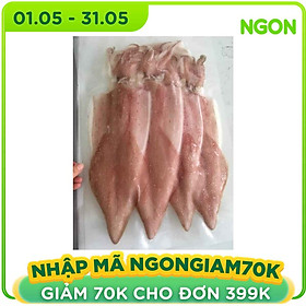 Mực ống một nắng size 3-4con - Gói 1kg