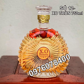 Bình Đựng Rượu Thuỷ Tinh Cao Cấp Mẫu OX Viền Vòng 750ml. Chai đựng rượu