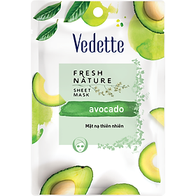 Hình ảnh Mặt nạ giấy bơ Vedette Fresh Fruit Facial Mask Avocado 22ml