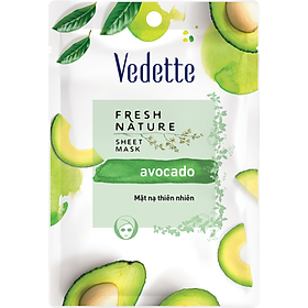 Mặt nạ giấy bơ Vedette Fresh Fruit Facial Mask Avocado 22ml