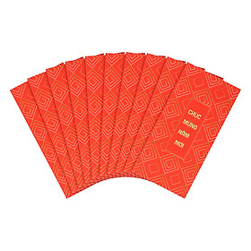 Xấp Bao Lì Xì Cao Cấp - Chúc Mừng Năm Mới (10 Cái / Xấp)
