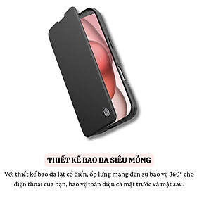 Bao da cho iPhone 16 Pro / 16 Pro Max hiệu Nillkin Qin ProP - Tích hợp chân đế, ngăn đựng thẻ, Da PU cao cấp chống sốc bảo vệ camera - Hàng nhập khẩu