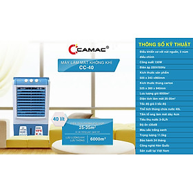 Mua quạt hơi nước 40 lít camac chính hãng