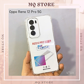 Ốp lưng cho Oppo Reno 12 Pro 5G dẻo trong TPU chống sốc 4 góc cạnh ( Hàng chính hãng)