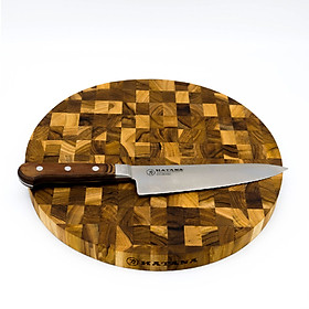 Mua Thớt gỗ teak cao cấp  loại mỏng TKT01 - thớt tròn kích thước 25x300x300mm