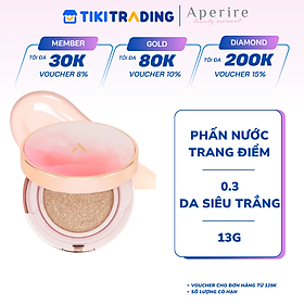 Cushion Chống Nắng Che Phủ Hoàn Hảo Aperire Day Dream Cover Cushion SPF50+/PA++++ 13g Màu 0.3 PALE