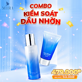 Combo Kiểm Soát Dầu Nhờn: 1 Kem Chống Nắng MIRI SPF 50+ PA+++ 30gr + 1 Nước Cân Bằng Độ Ẩm Cho Da Mặt MIRI 200ml