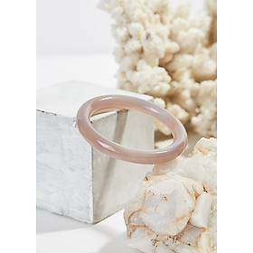 Vòng tay đá mã não trắng thiên nhiên bản tròn 10mm mệnh kim thủy - Ngọc Qúy Gemstones