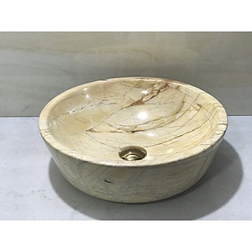 Mua Chậu rửa mặt lavabo đá tự nhiên tròn dày vàng nghệ an VTD50