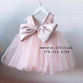 Váy đầm công chúa thiết kế cho bé gái kết ngọc Fioxy đơn giản mà sang chảnh Tiệm Công Chúa Nhỏ