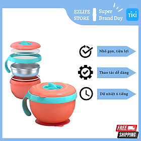 Mua Bát Ăn Dặm Giữ Nhiệt Và Hâm Nóng Thức Ăn MST Dung Tích 0.4L - Thiết Kế Chống Trượt Thông Minh  Dữ Nhiệt Lên Tới 6 Tiếng