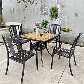 Mua Bàn ghế sân vườn ban công ngoài trời chất liệu nhôm đúc ( 1 bàn + 2 ghế  3 ghế  4 ghế )