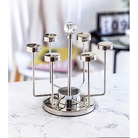 Mua GIÁ ÚP LY CỐC TRÒN XOAY 360 ĐỘ - INOX 304 CHUẨN - HÀNG CAO CẤP KST (Tặng kèm khăn lau cốc)