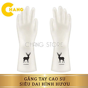 Găng Tay Rửa Bát Cao Su Tiện Dụng Siêu Dai Hình Hươu