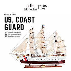 Mô hình Thuyền Cổ US COAST GUARD EAGLE cao cấp, mô hình gỗ tự nhiên, lắp ráp sẵn, quà tặng sang trọng 1st FURNITURE