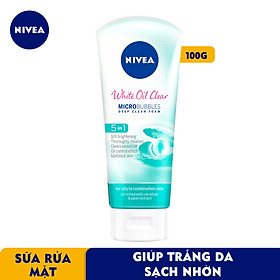 Sữa rửa mặt NIVEA White Oil Clear giúp trắng da sạch nhờn (100g) - 84951