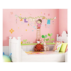 Decal Bé phơi đồ EB25