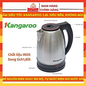 Mua Ấm siêu tốc ️️Ấm đun nước Kangaroo KG338 1 8 lít inox siêu bền  không mùi