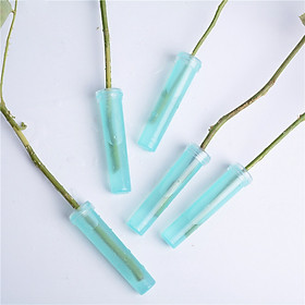 1PCS/25PCS Translucent Green Floral Water Tubes with Cap Fresh Flower Rose Vials for Floral Arrangements