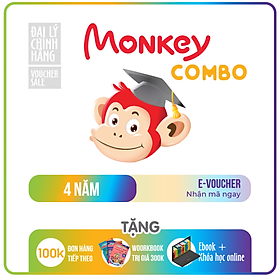 Evoucher - Combo 4 Monkey (Monkey Junior, Storíe, Math, Vmonkey) 