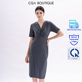Đầm Thun Nữ Xoắn Ngực CQA0095