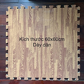 Xốp trải sàn Thảm Xốp lót sàn cho bé ghép tấm miếng Xốp Kích Thước 60x60cm Vân gỗ Gấp Gọn trải sàn nhà
