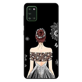 Ốp lưng dành cho Samsung A31 mẫu Cô Gái Váy Xám