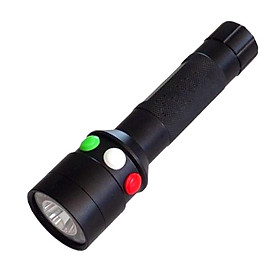 Led Torch 5W Flashlight 18650 Long Distance Lampe Torch Three Color Light(Green/Red/White/Yellow)