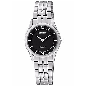 Đồng Hồ Nữ Citizen Siêu Mỏng Dây Thép Không Gỉ EG3220-58E - Mặt Đen (Sapphire)