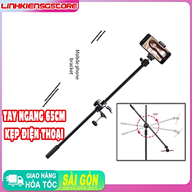 Mua Tay treo ngang kẹp điện thoại hỗ trợ chụp   quay video từ trên xuống hướng dẫn nấu ăn  vẽ  giới thiệu sản phẩm( KHÔNG BAO GỒM CHÂN )