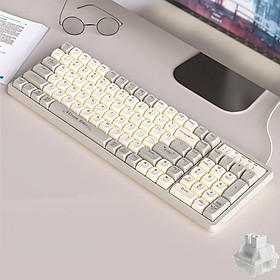 Bàn Phím Cơ Gaming dây usb GK102 Hotswap cho máy tính laptop hàng nhập khẩu - Xám White Switch