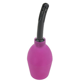 310ml Men Women Enema Bulb Clean Anal Silicone Douche with Nozzle Set Purple
