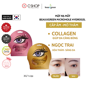 Mặt nạ mắt BeauuGreen Microhole Hydrogel Gold & Collagen Eye Patch (Màu vàng)