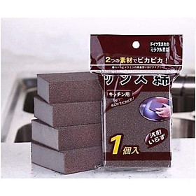 Mua Miếng cọ xoong nồi xuất nhật màu nâu chữ nhật  búi sắt cọ rửa