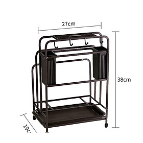 Mua Kệ để dao thớt cao cấp có ống cắm đũa thìa đen