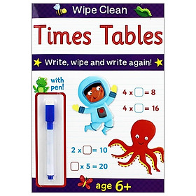 [Download Sách] Wipe Clean Times Tables - Book With Pen Age 6+