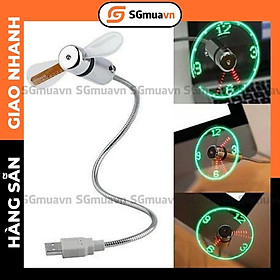 Mua Quạt USB tích hợp Đồng hồ Đèn LED công nghệ hiện đại màu sắc thời trang phù hợp trang trí làm quà tặng