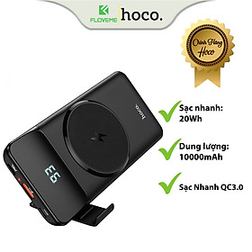 Pin Sạc Dự Phòng Không Dây Dành Cho Hoco J76, Sạc Nhanh QC3.0 và PD20W, Pin Lithium Polymer 10.000mAh, Chất Liệu ABS Chống Cháy - Hàng Chính Hãng