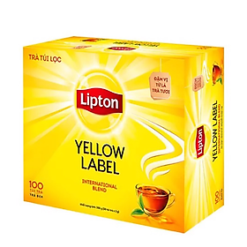 Hộp 100 Gói Trà Túi Lọc Lipton Nhãn Vàng 2g gói