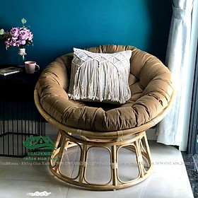 Mua Nệm ghế papasan 1M2 vải bố kèm bông gòn cao cấp  Ghế lười bập bênh thư giãn Papasan mây phòng ngủ cho bé / HealHomes