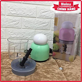 Mua Máy Xay Sinh Tố Modosa  Xay Đá Xay Thịt Đa Năng 2 Lưỡi Nắp Trắng - Hàng Chính Hãng