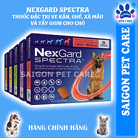 Hình ảnh Nexgard Spectra phòng ngừa và trị ve rận, bọ chét, giun sán cho chó (1 viên)